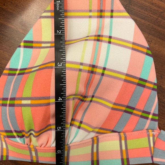 🌺HPx2🍹CUTE!! VS Plaid Halter Bikini Tie-Up Top - Picture 9 of 10